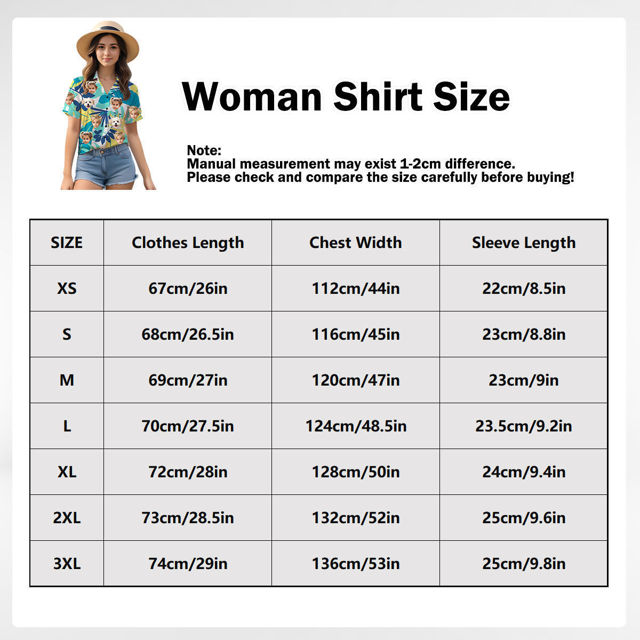 Picture of Custom Hawaiian Shirt with Face - Personalized Men Women and Kids Hawaiian Shirt - Funny Gifts for Family