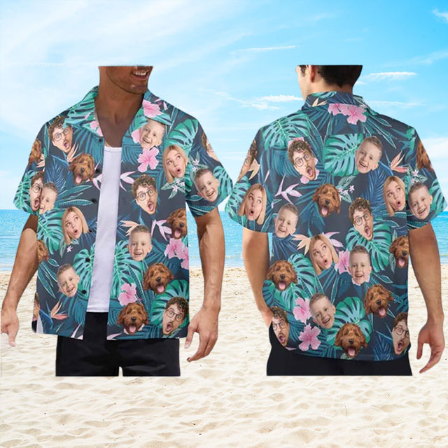 Picture of Custom Hawaiian Shirt for Men, Women and Kids - Custom Vacation Tropical Hawaii Shirt