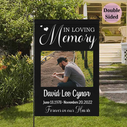 Picture of Custom Photo memorial Garden Flag - Personalized  Memorial Flag - Custom Garden Flag
