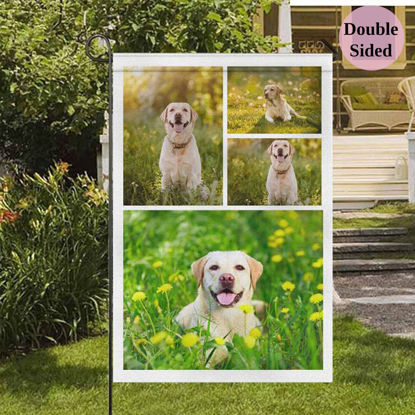 Picture of Custom Photo Garden Flag - Personalized Garden Flag - Custom Pet Flag With Multiple Photo