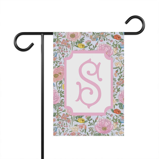 Picture of Custom Family Initial Garden Flag - Personalized Garden Flag