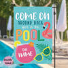 Picture of Custom Summer Pool Flag - Personalized Garden Flag for Summer Season