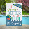 Picture of Custom Summer Pool Flag - Personalized Garden Flag for Summer Season