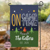 Picture of Custom Camping Sign Flag with Family Name - Personalized Sign Flag for Camping Season