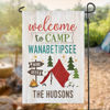Picture of Custom Camping Sign Flag with Family Name - Personalized Sign Flag for Camping Season