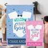 Picture of Welcome New Baby Garden Flag - Custom Newborn Party Flag with Baby Name