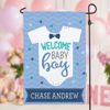 Picture of Welcome New Baby Garden Flag - Custom Newborn Party Flag with Baby Name