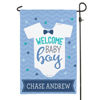 Picture of Welcome New Baby Garden Flag - Custom Newborn Party Flag with Baby Name