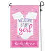 Picture of Welcome New Baby Garden Flag - Custom Newborn Party Flag with Baby Name