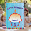 Picture of Birthday party Sign Garden Flag - Custom Birthday Party Flag with Kids Name
