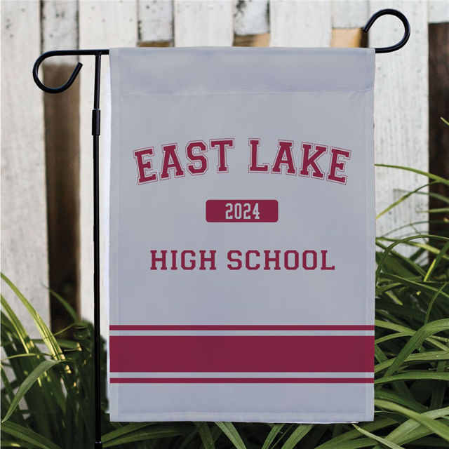 Picture of Personalized High School Pride Garden Flag - Custom School Spirit Banner - Graduation Gift - Team Support Yard Sign