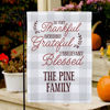 Picture of Thankful Grateful Blessed Personalized Garden Flag - Custom Fall Yard Sign - Thanksgiving Outdoor Decor - Family Name Flag