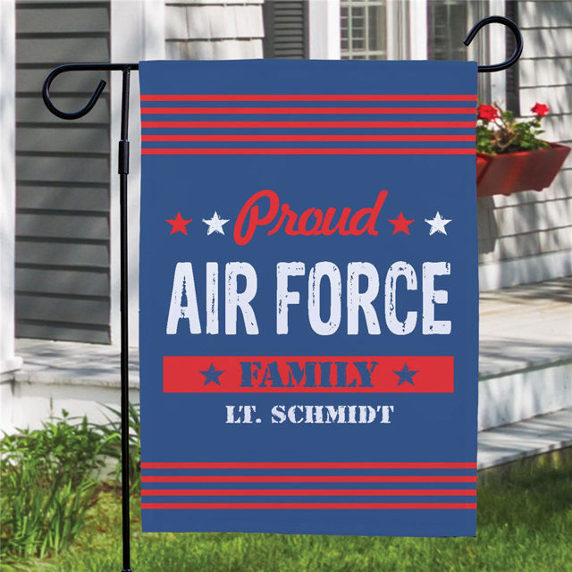 Picture of Military Garden Flag - Patriotic Yard Sign - Support Our Troops Outdoor Decor - Veteran Gift - Custom Army Navy Air Force Flag