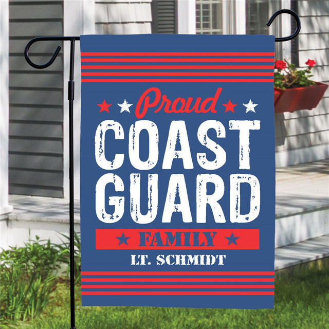 Picture of Military Garden Flag - Patriotic Yard Sign - Support Our Troops Outdoor Decor - Veteran Gift - Custom Army Navy Air Force Flag