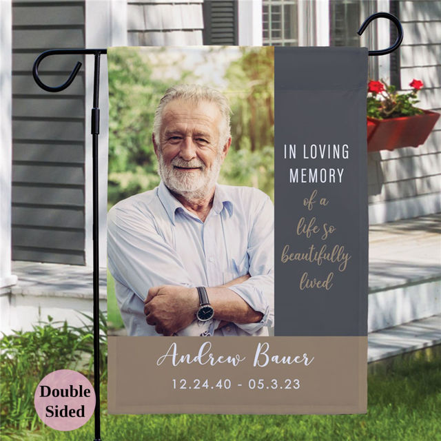 Picture of Custom Photo Memorial Garden Flag - Personalized  Memorial Flag - Custom Flags
