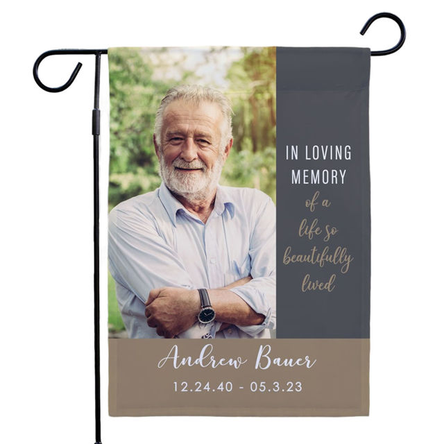 Picture of Custom Photo Memorial Garden Flag - Personalized  Memorial Flag - Custom Flags