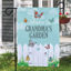 Picture of Personalized White Picket Fence Garden Flag - Custom Outdoor Yard Sign - Cottage Garden Decor - Housewarming Gift - Welcome Flag