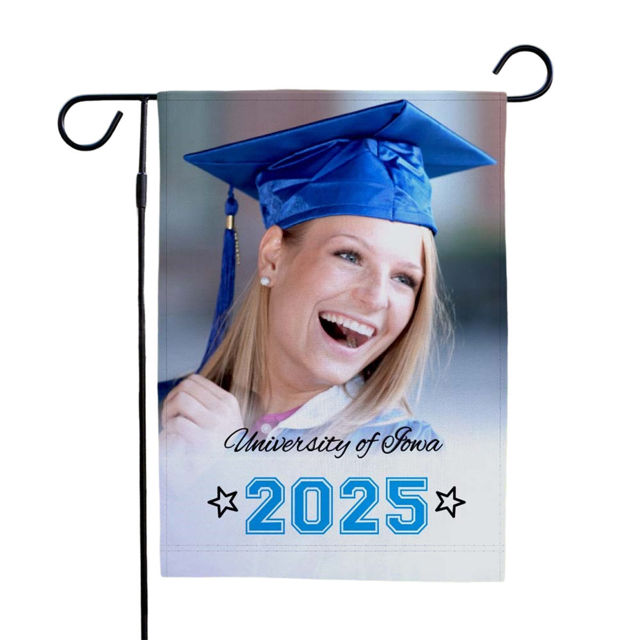 Picture of Personalized Garden Flag to Celebrate Graduation - Custom Graduation Garden Flag with Photo