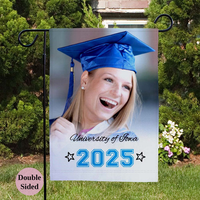 Picture of Personalized Garden Flag to Celebrate Graduation - Custom Graduation Garden Flag with Photo