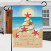 Picture of Personalized Tropical Christmas Garden Flag - Custom Holiday Yard Sign - Beach Christmas Outdoor Decor - Warm Weather Xmas Decoration