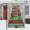 Picture of Personalized The Most Wonderful Time Of Year Garden Flag - Custom Holiday Yard Sign - Christmas Outdoor Decor - Festive Seasonal Decoration