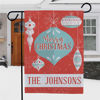 Picture of Personalized Vintage Ornament Christmas Garden Flag - Custom Holiday Yard Sign - Classic Xmas Outdoor Decor - Festive Seasonal Decoration