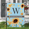 Picture of Personalized Sunflowers Garden Flag - Custom Floral Yard Sign - Summer Outdoor Decor - Bright Garden Welcome Flag - Housewarming Gift