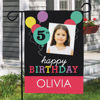 Picture of Let's Celebrate Birthday - Birthday Party Sign Garden Flag - Personalised Birthday Flag for Child