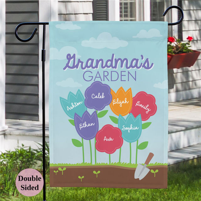 Picture of Grandma's Garden Flag - Custom Nana's Garden Flag with Kids Names - Mother's Day Gifts