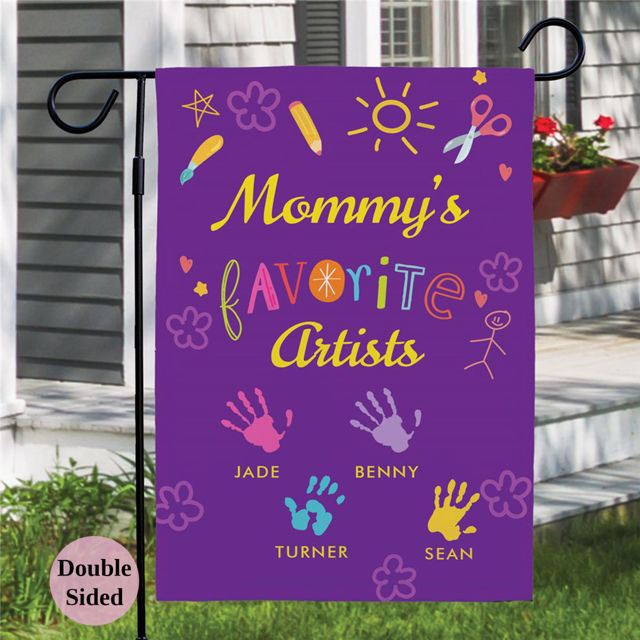 Picture of Mommy's Garden Flags - Custom Mum's Garden Flag with Kid Names - Mother's Day Gifts