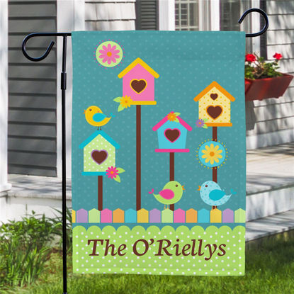 Picture of Custom Bird House Garden Flag – Personalized Outdoor Yard Decor, Unique Gift for Garden Lovers