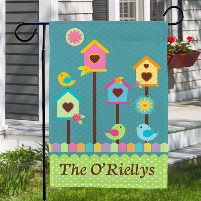 Picture of Custom Bird House Garden Flag – Personalized Outdoor Yard Decor, Unique Gift for Garden Lovers