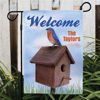 Picture of Personalized Blue Bird Welcome Garden Flag – Custom Outdoor Flag for Yard, Porch, or Garden Decor