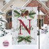 Picture of Christmas Garden Flag with Family Name – Personalized Outdoor Decor for Yard & Garden