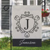 Picture of Custom Garden Flag with Family Name & Initial - Personalized Outdoor Decor for Yard & Garden