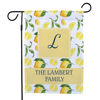 Picture of Custom Garden Flag with Family Name & Initial - Personalized Outdoor Decor for Yard & Garden - Lemon Pattern