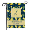 Picture of Custom Garden Flag with Family Name & Initial - Personalized Outdoor Decor for Yard & Garden - Lemon Pattern