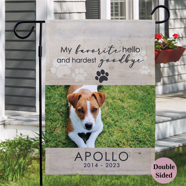 Picture of Custom Pet Memorial Garden Flag with Photo - Personalised  Memorial Flag for Pets - Grave Yard Flag