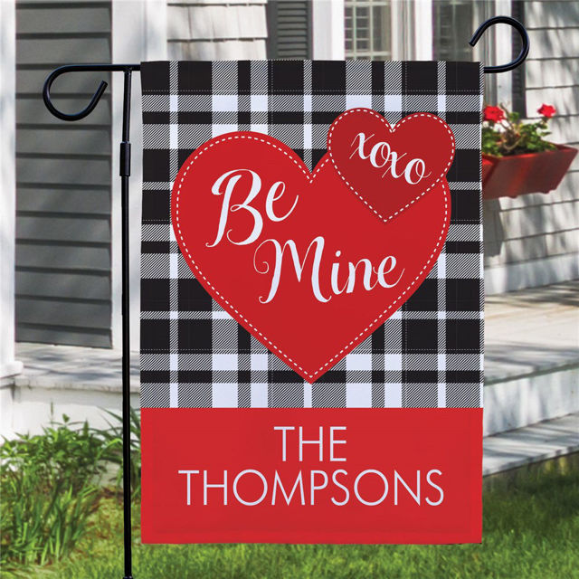 Picture of Personalized Be Mine Garden Flag – Custom Valentine’s Day Yard Flag, Outdoor Decor
