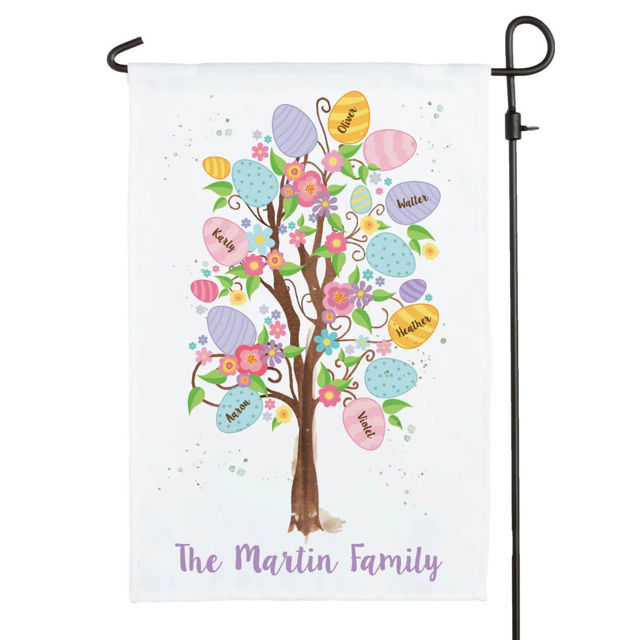 Picture of Happy Easter - Custom Garden Flag with Kids Names