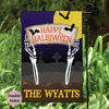 Picture of Happy Hallowen - Personalized Hallowen Theme Garden Flag - Outdoor Decor for Home or Garden
