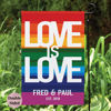 Picture of Love Is Love - Personalized Garden Flag with Name - Front door Decor or Garden