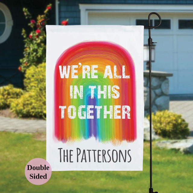 Picture of We're All in This Together - Personalized Flag with Name