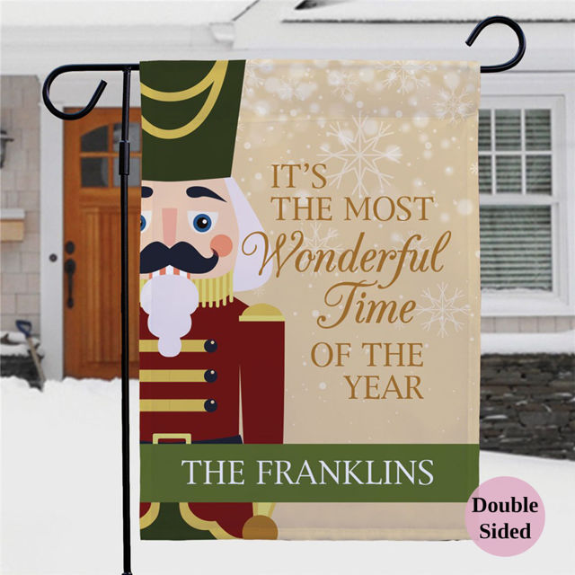 Picture of The Walnut Cracker - Custom Garden Flag with Texts - Personalized Outdoor Decor for Yard & Garden