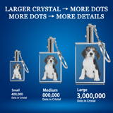 Picture of Personalized 2D or 3D Crystal Photo Keychain Gift in Square