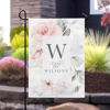 Picture of Watercolor Flowers - Custom Initial Yard Sign - Outdoor Decor for Home or Garden - Housewarming Gift
