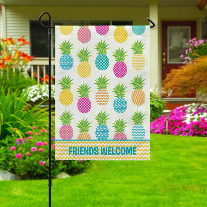 Picture of Pineapple Paradise Garden Flag – Custom Outdoor Flag for Yard, Lake House, Cabin Decor