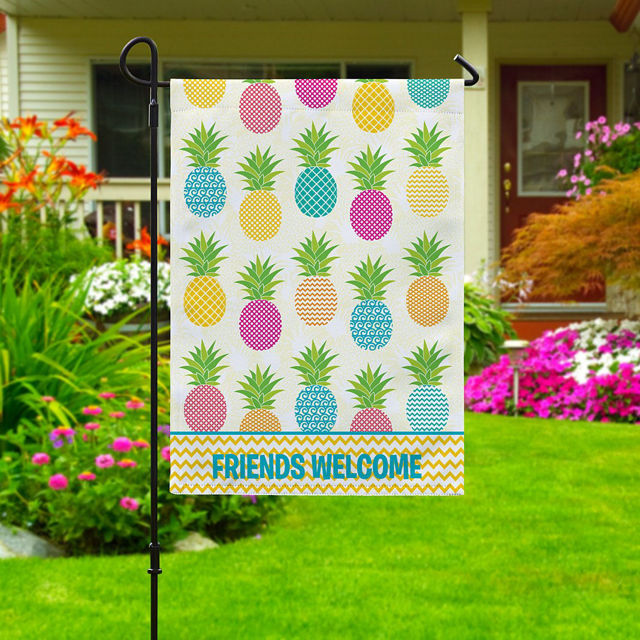Afbeeldingen van Pineapple Paradise Tuinvlag - Aangepaste buitenvlag voor tuin, meerhuis, hutdecoratie