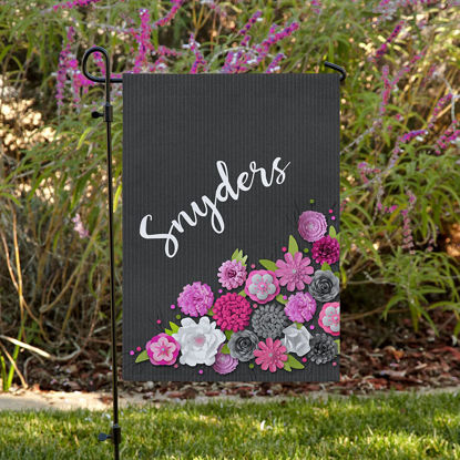 Picture of Floral Bouquet Family Garden Flag – Custom Outdoor Yard Flag, Spring & Summer Garden Decor