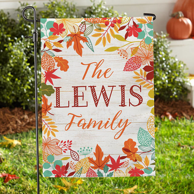 Picture of Autumn Blessings Garden Flag – Custom Outdoor Yard Flag, Funny & Functional Pet Warning Sign